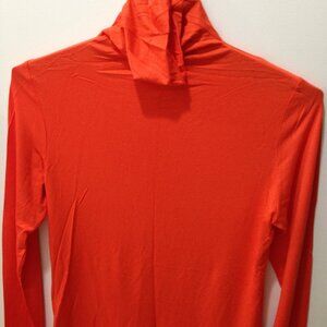 5/ $14 ****** New Soft Bright Orange Turtle Neck Sweater/Blouse, Med